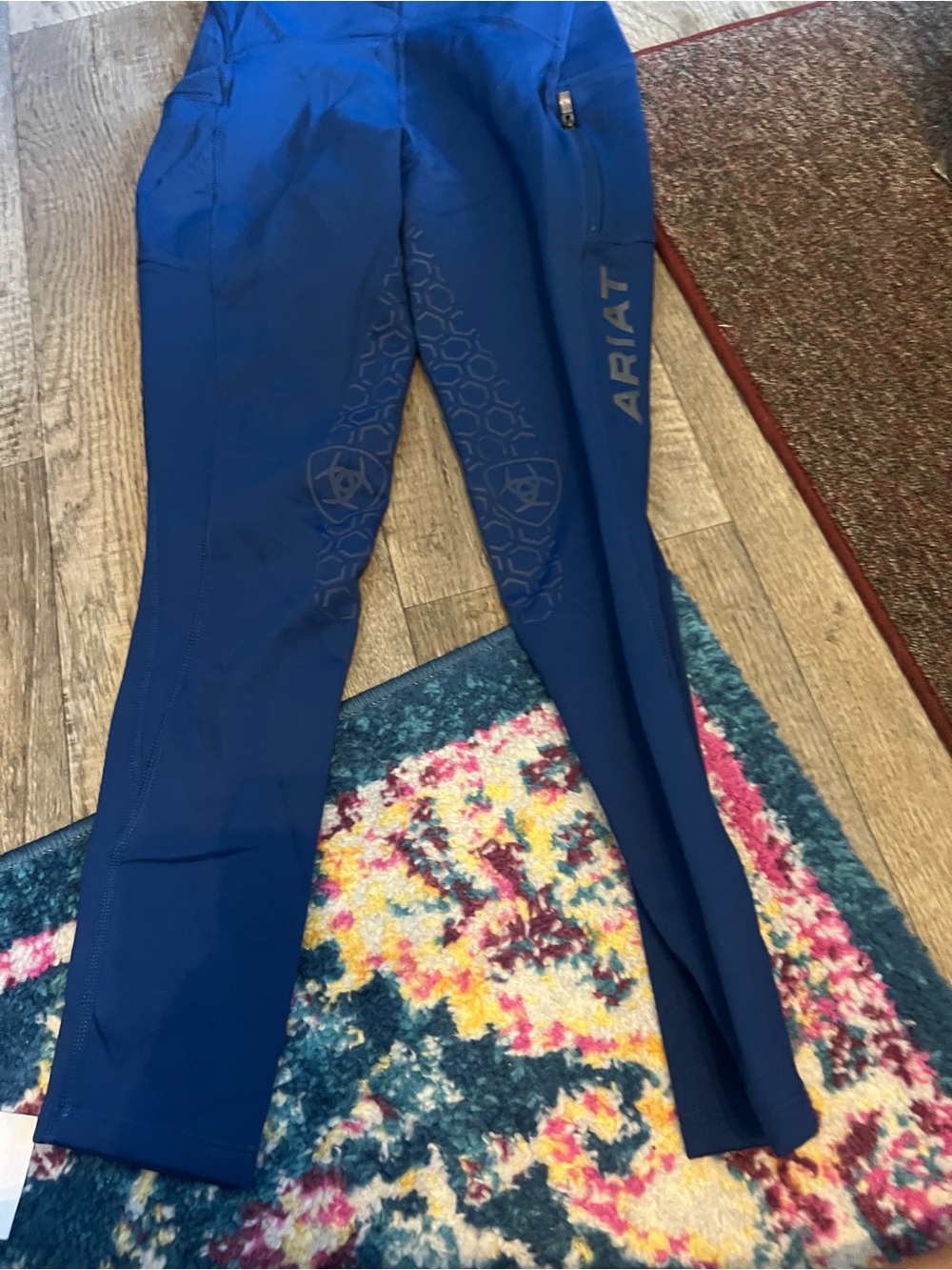 Ariat Performance Riding Tights - Deep Blue - Picture 3 of 8